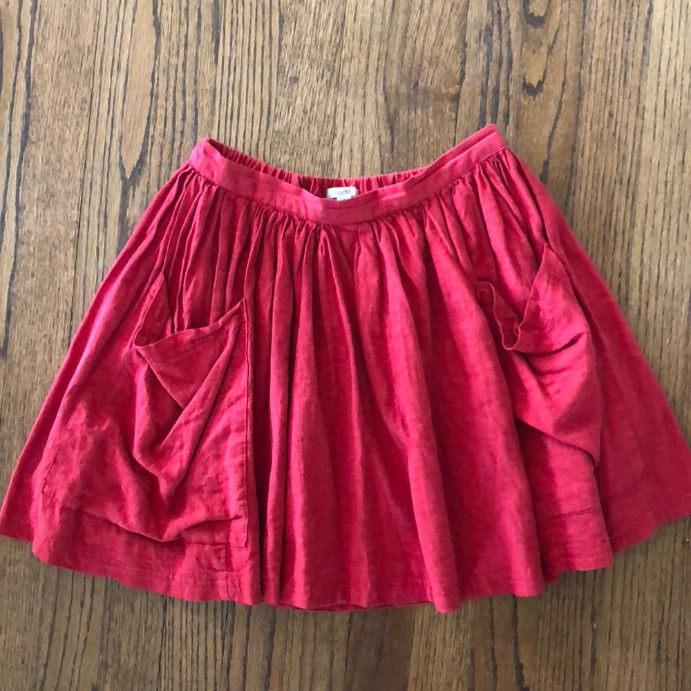 Red skirt urban outfitters with pockets